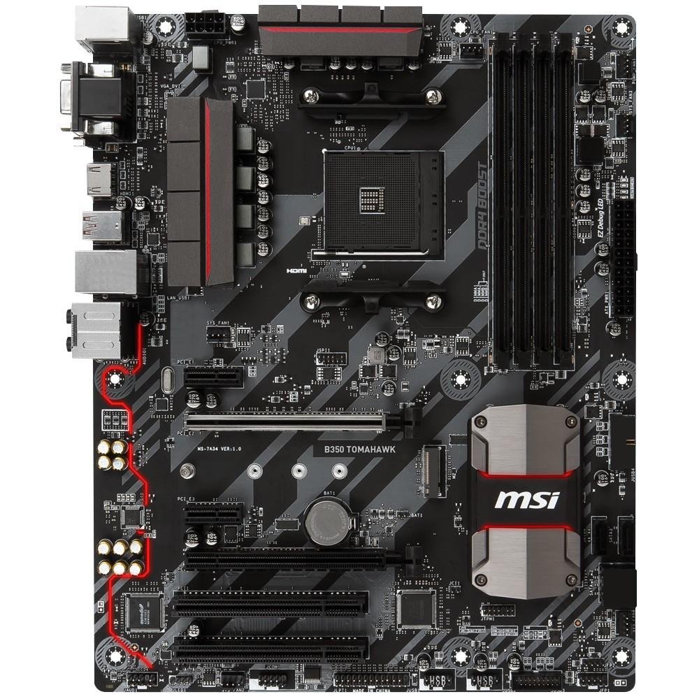 Placa-Mãe MSI B350 Tomahawk, AMD AM4, ATX, DDR4 Placa-Mãe MSI B350 Tomahawk, AMD AM4, ATX, DDR4