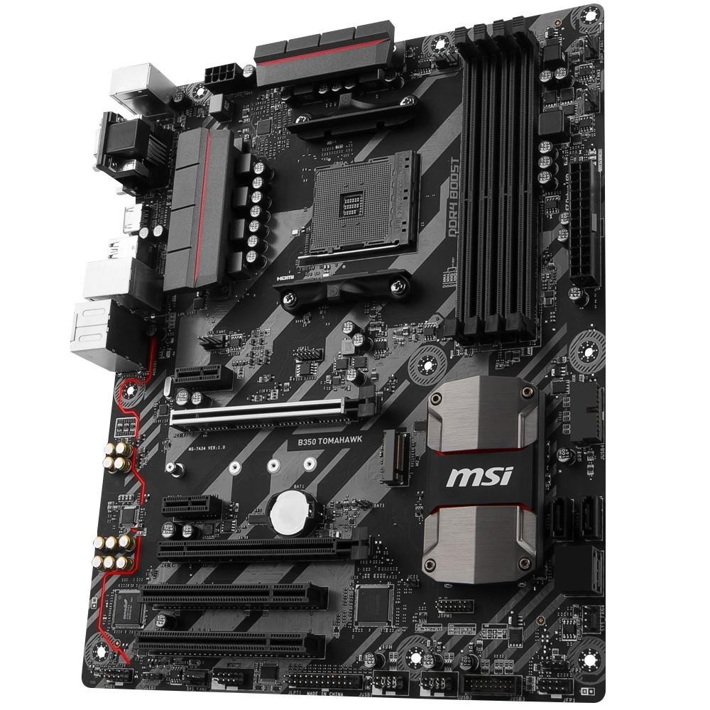 Placa-Mãe MSI B350 Tomahawk, AMD AM4, ATX, DDR4 Placa-Mãe MSI B350 Tomahawk, AMD AM4, ATX, DDR4