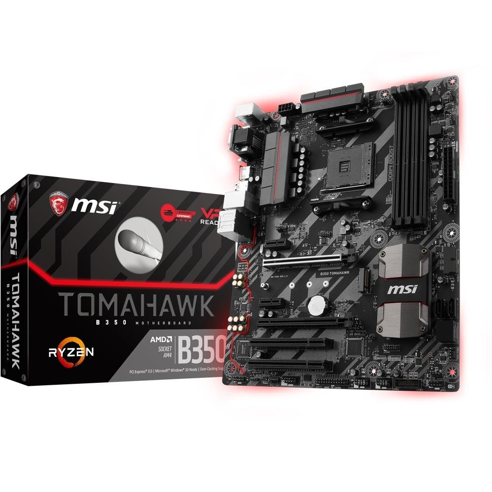 Placa-Mãe MSI B350 Tomahawk, AMD AM4, ATX, DDR4 Placa-Mãe MSI B350 Tomahawk, AMD AM4, ATX, DDR4