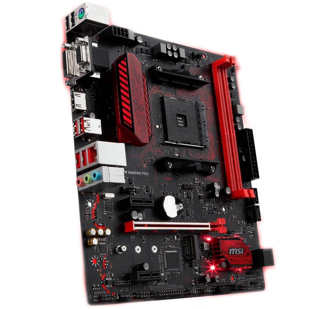 Placa-Mãe MSI B350M Gaming Pro, AMD AM4, mATX, DDR4