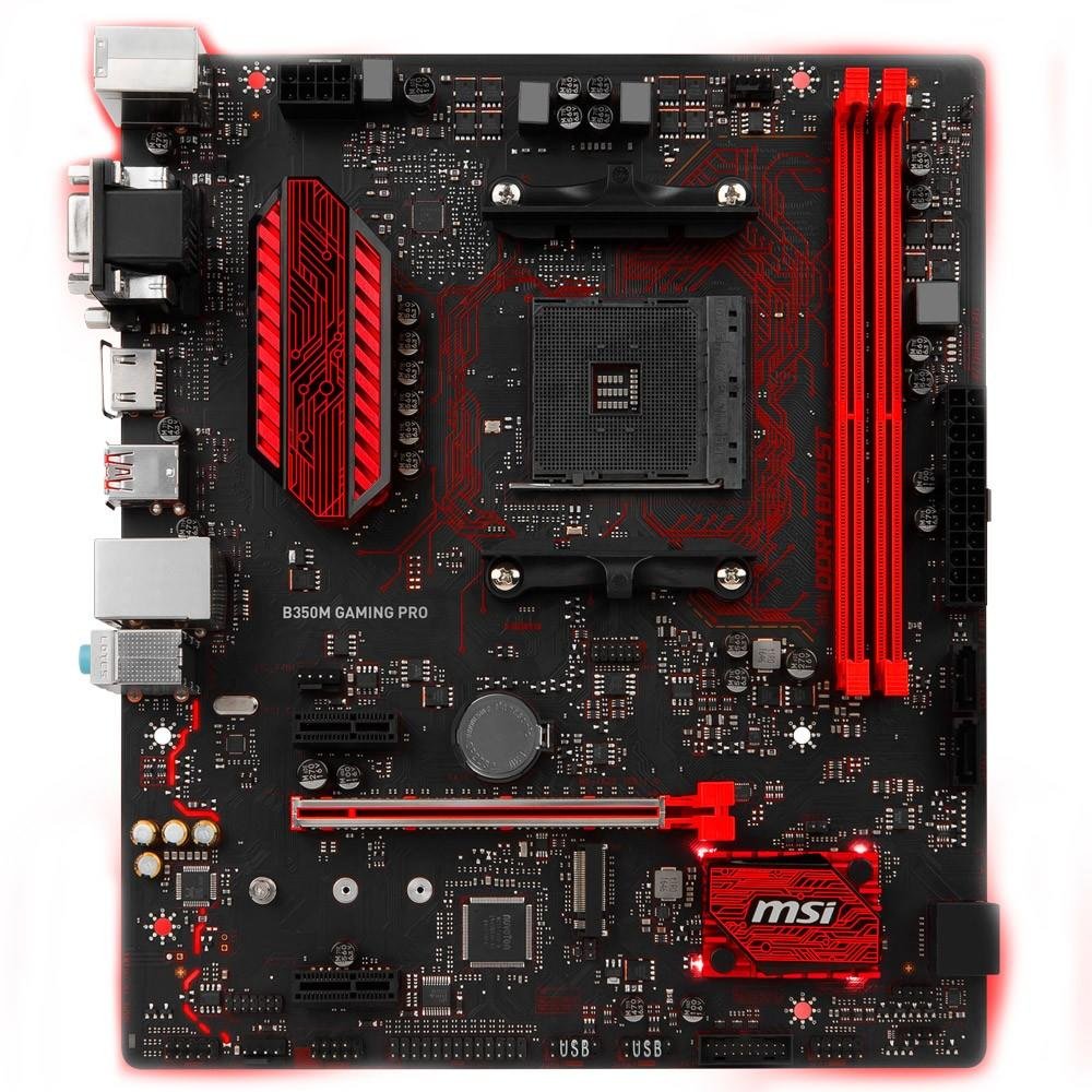 Placa-Mãe MSI B350M Gaming Pro, AMD AM4, mATX, DDR4