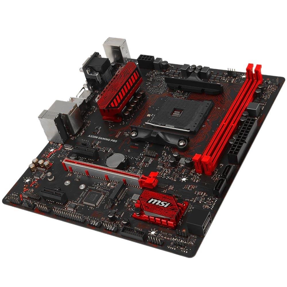 Placa-Mãe MSI p/ AMD AM4 mATX A320M GAMING PRO DDR4