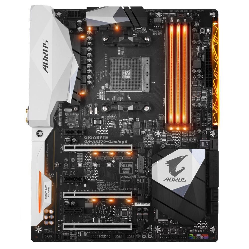 Imagem 4 de 6 do produto Placa-Mãe GIGABYTE p/ AMD AM4 ATX AORUS GA-AX370-GAMING 5 DDR4
