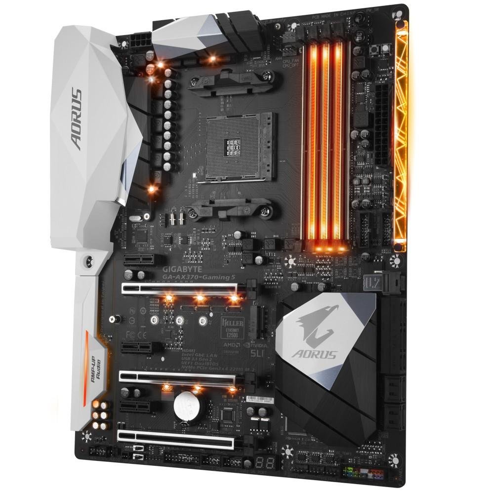 Imagem 6 de 6 do produto Placa-Mãe GIGABYTE p/ AMD AM4 ATX AORUS GA-AX370-GAMING 5 DDR4