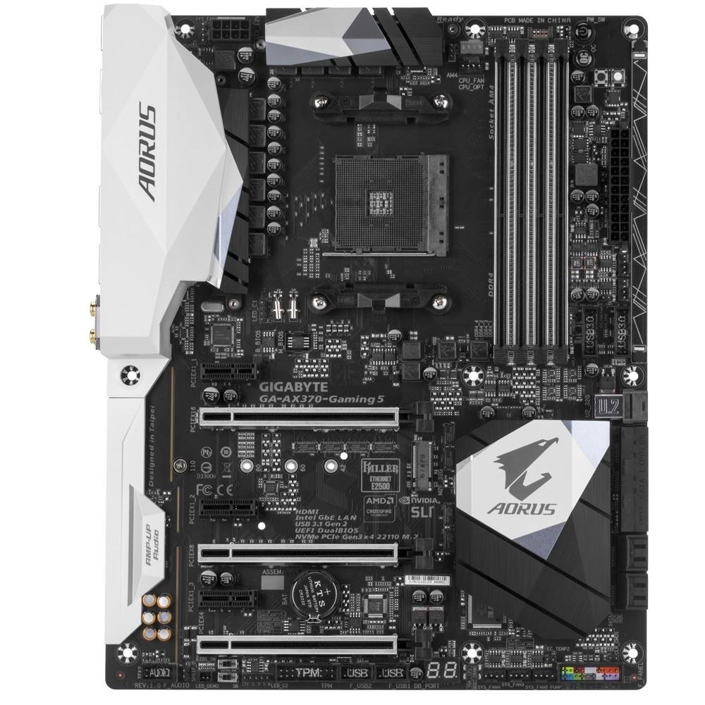Imagem 3 de 6 do produto Placa-Mãe GIGABYTE p/ AMD AM4 ATX AORUS GA-AX370-GAMING 5 DDR4