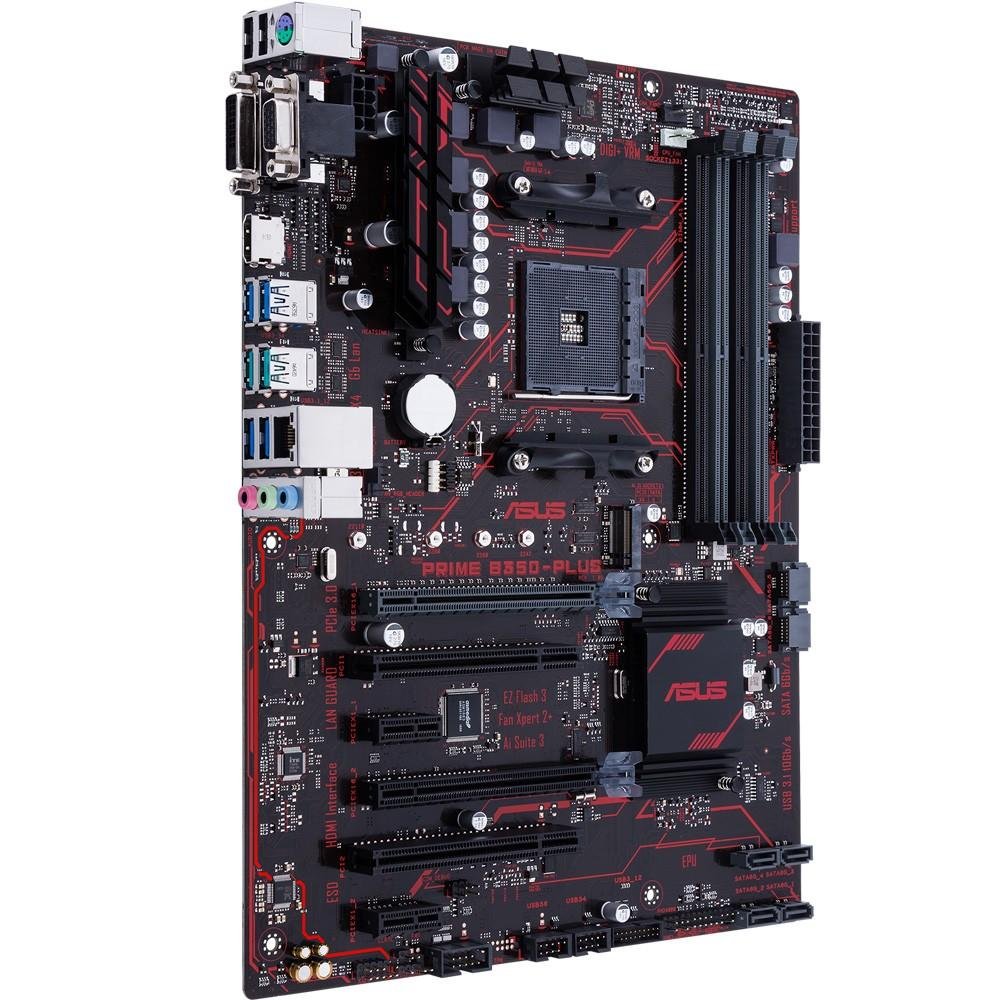 Placa-Mãe Asus Prime B350-Plus, AMD AM4, ATX, DDR4