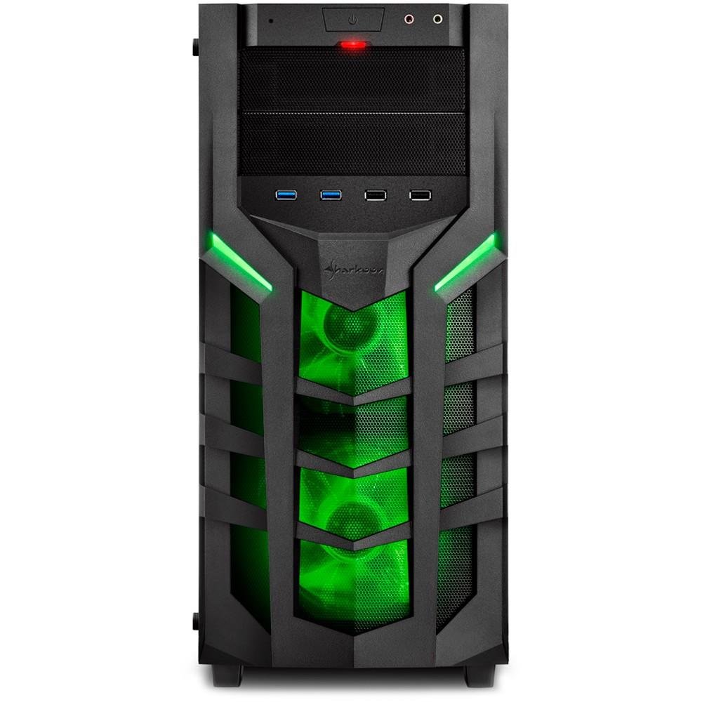 Gabinete Sharkoon Green ATX com Vidro Lateral Temperado - DG7000-G