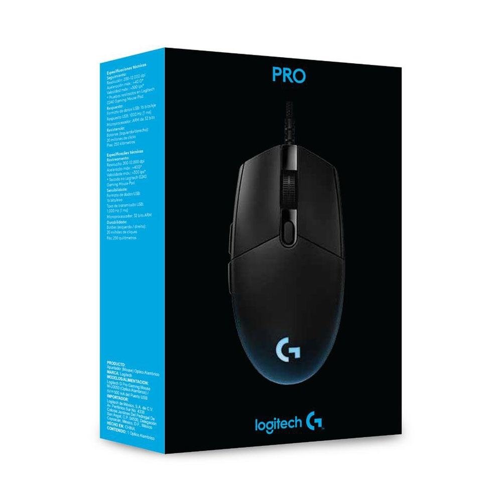Imagem 6 de 7 do produto Mouse Gamer Logitech G PRO RGB Lightsync 12000DPI - 910-004873