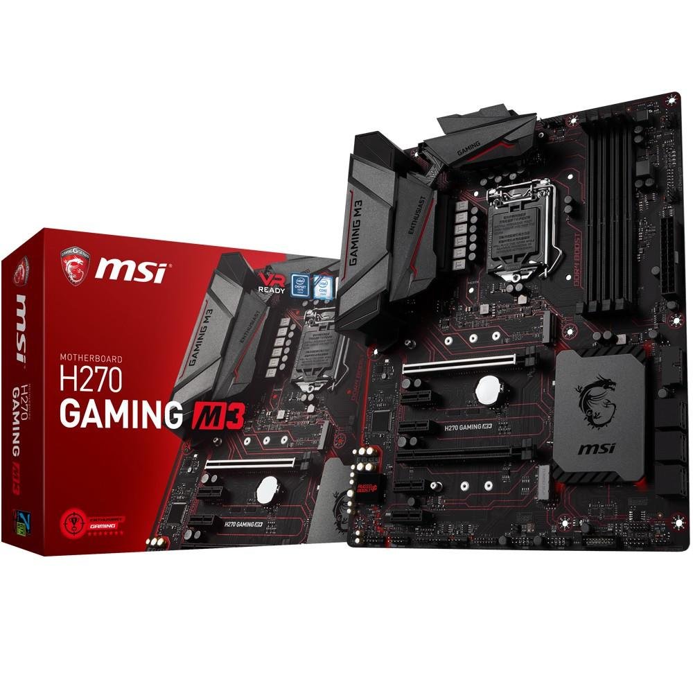 Placa-Mãe MSI p/ Intel LGA 1151 ATX H270 GAMING M3 DDR4 Placa-Mãe MSI p/ Intel LGA 1151 ATX H270 GAMING M3 DDR4