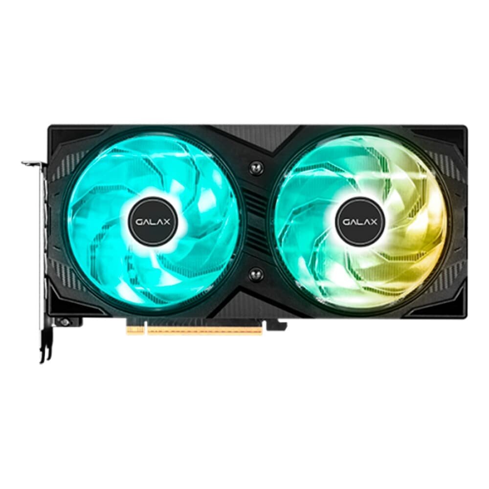 Imagem 2 de 8 do produto Placa de Vídeo Galax RTX 5060 EX NVIDIA GeForce, 8GB, 128bits, GDDR7, 2617 MHz, G-SYNC, DLSS 4, DirectX 12 Ultimate - 56NSN8MDDAEX