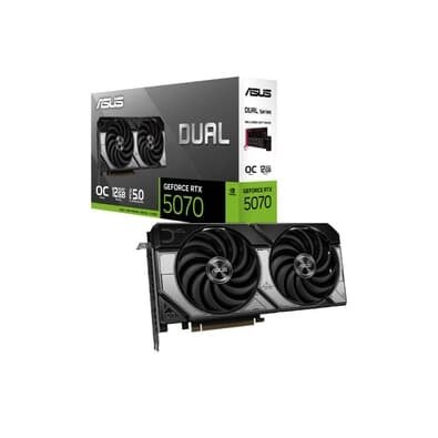  Asus DUAL RTX 5070 OC 12G NVIDIA Geforce, 12GB, GDDR7, OpenGL 4.6, 2572MHz, DLSS 4 - 90YV0M17-M0NA00