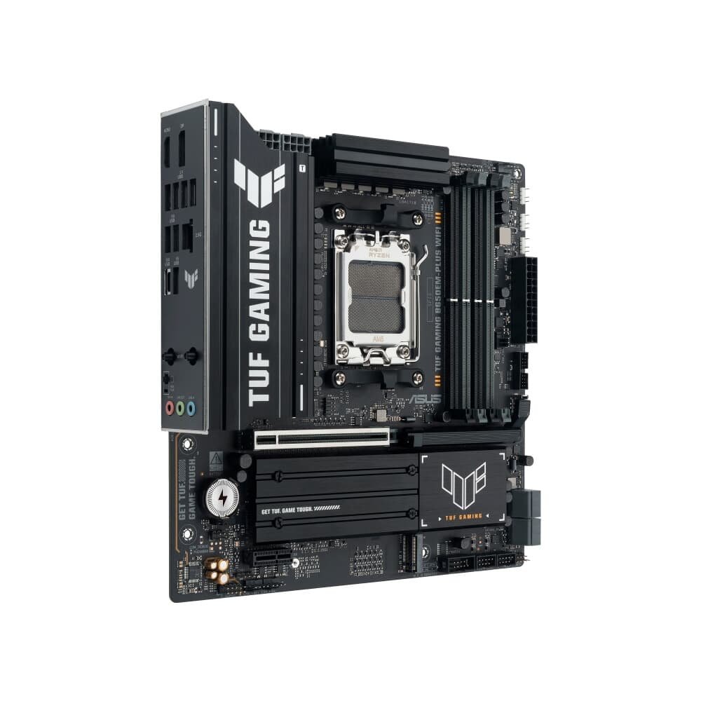 Imagem 2 de 11 do produto Placa Mãe ASUS TUF B650EM-Plus, AMD AM5 ,m-ATX, DDR5, Wifi 6E, Bluetooth, Preto - 90MB1LU0
