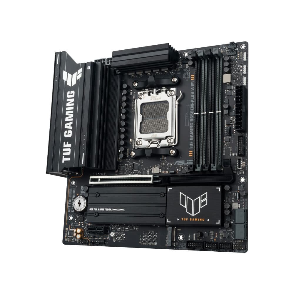 Imagem 3 de 11 do produto Placa Mãe ASUS TUF B650EM-Plus, AMD AM5 ,m-ATX, DDR5, Wifi 6E, Bluetooth, Preto - 90MB1LU0