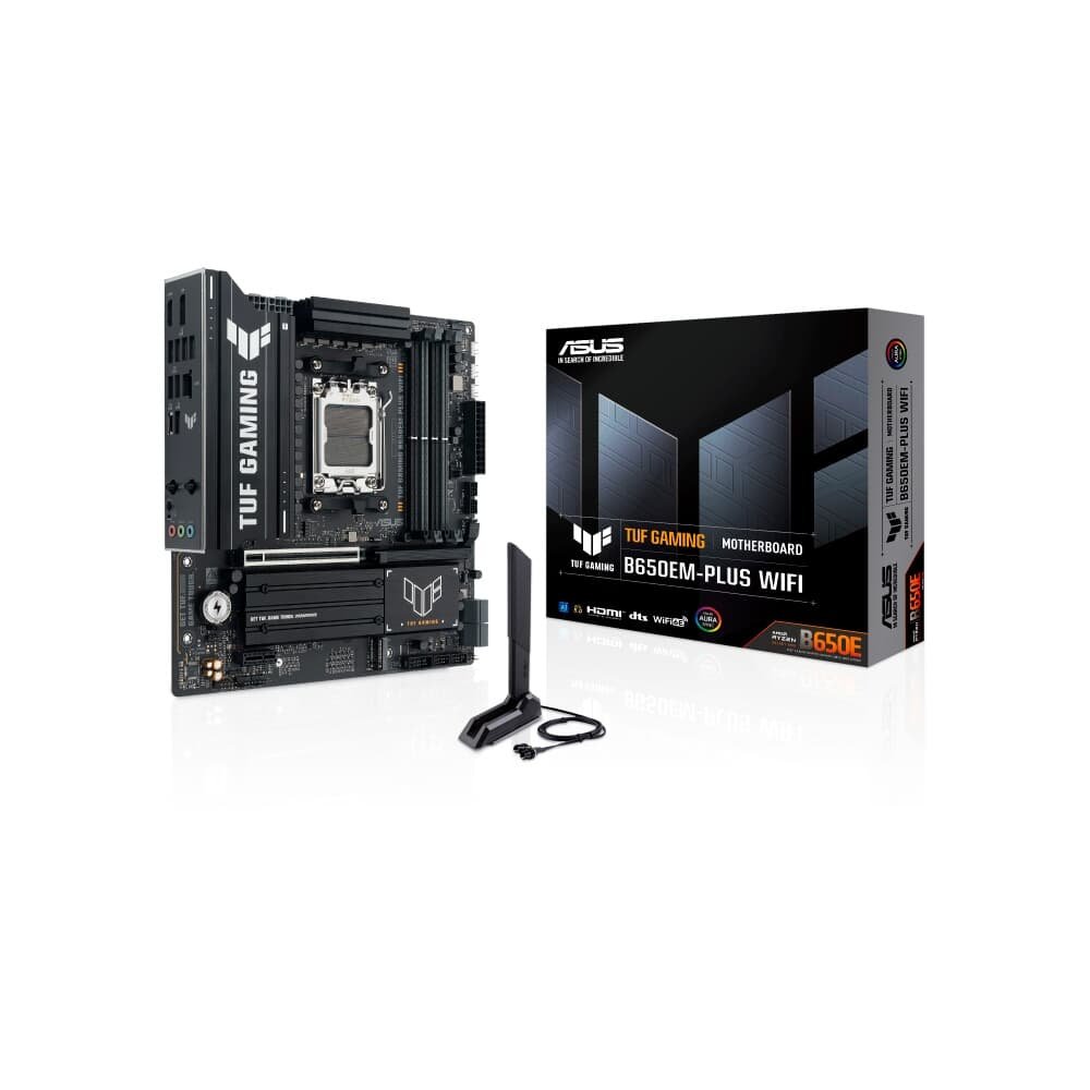 Imagem 9 de 11 do produto Placa Mãe ASUS TUF B650EM-Plus, AMD AM5 ,m-ATX, DDR5, Wifi 6E, Bluetooth, Preto - 90MB1LU0