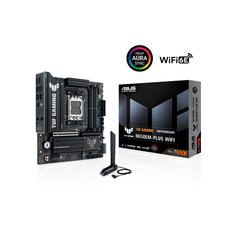 Imagem 10 de 11 do produto Placa Mãe ASUS TUF B650EM-Plus, AMD AM5 ,m-ATX, DDR5, Wifi 6E, Bluetooth, Preto - 90MB1LU0