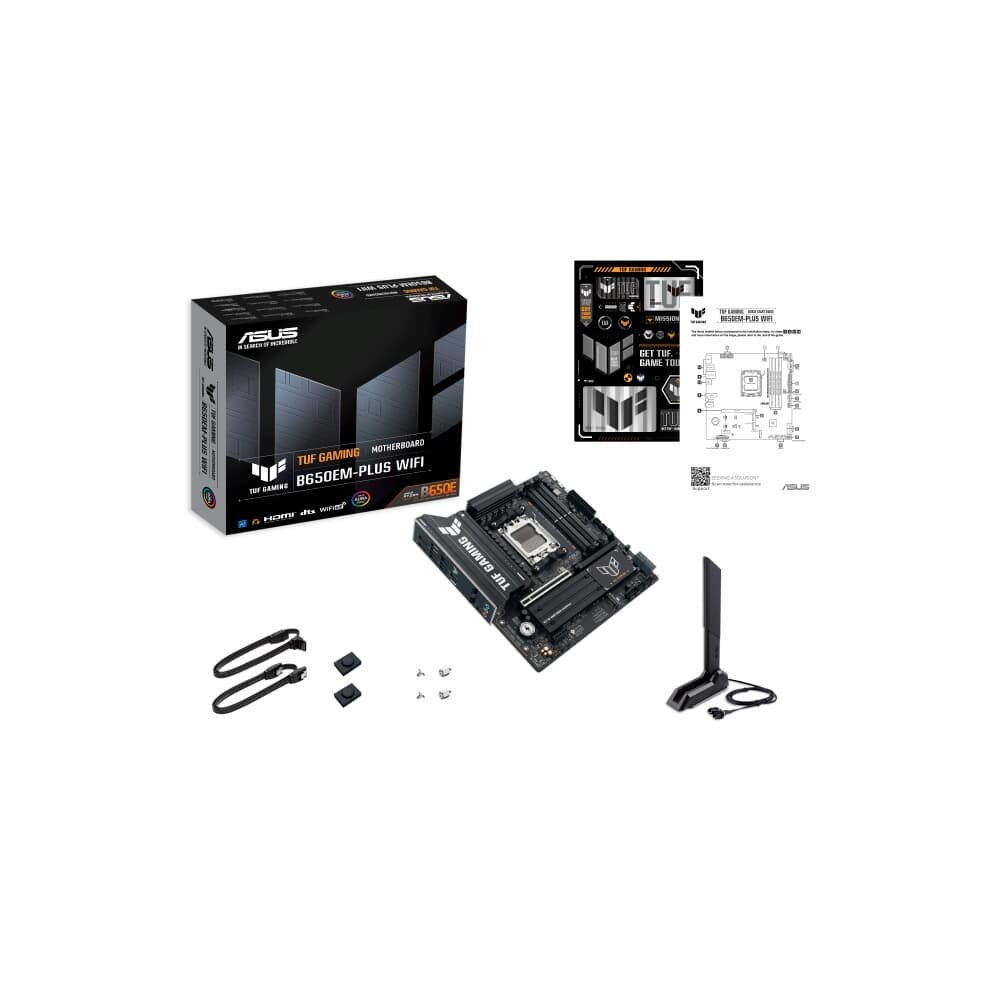 Imagem 11 de 11 do produto Placa Mãe ASUS TUF B650EM-Plus, AMD AM5 ,m-ATX, DDR5, Wifi 6E, Bluetooth, Preto - 90MB1LU0