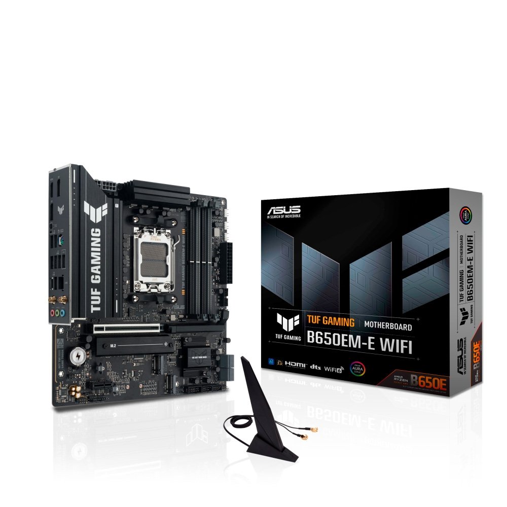 Placa Mãe ASUS TUF GAMING B650EM-E WIFI, AMD AM5 , m-ATX, DDR5, Wi-fi 6 , Bluetooth, Preto - 90MB1LR0-M0EAY0 Placa Mãe ASUS TUF GAMING B650EM-E WIFI, AMD AM5 , m-ATX, DDR5, Wi-fi 6 , Bluetooth, Preto - 90MB1LR0-M0EAY0