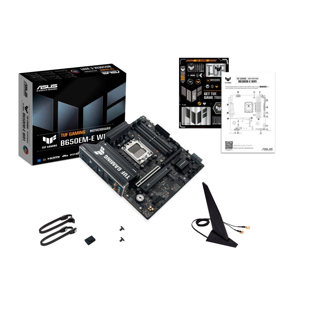 Placa Mãe ASUS TUF GAMING B650EM-E WIFI, AMD AM5 , m-ATX, DDR5, Wi-fi 6 , Bluetooth, Preto - 90MB1LR0-M0EAY0 Placa Mãe ASUS TUF GAMING B650EM-E WIFI, AMD AM5 , m-ATX, DDR5, Wi-fi 6 , Bluetooth, Preto - 90MB1LR0-M0EAY0