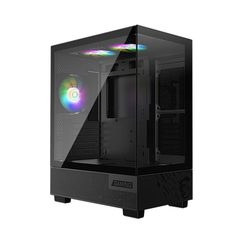 Gabinete Gamer MSI PAG Pano M110A, Mini Tower, Lateral em Vidro, 3x FANs ARGB, M-ATX,Mini ITX, Preto - PANOM100A - view 2