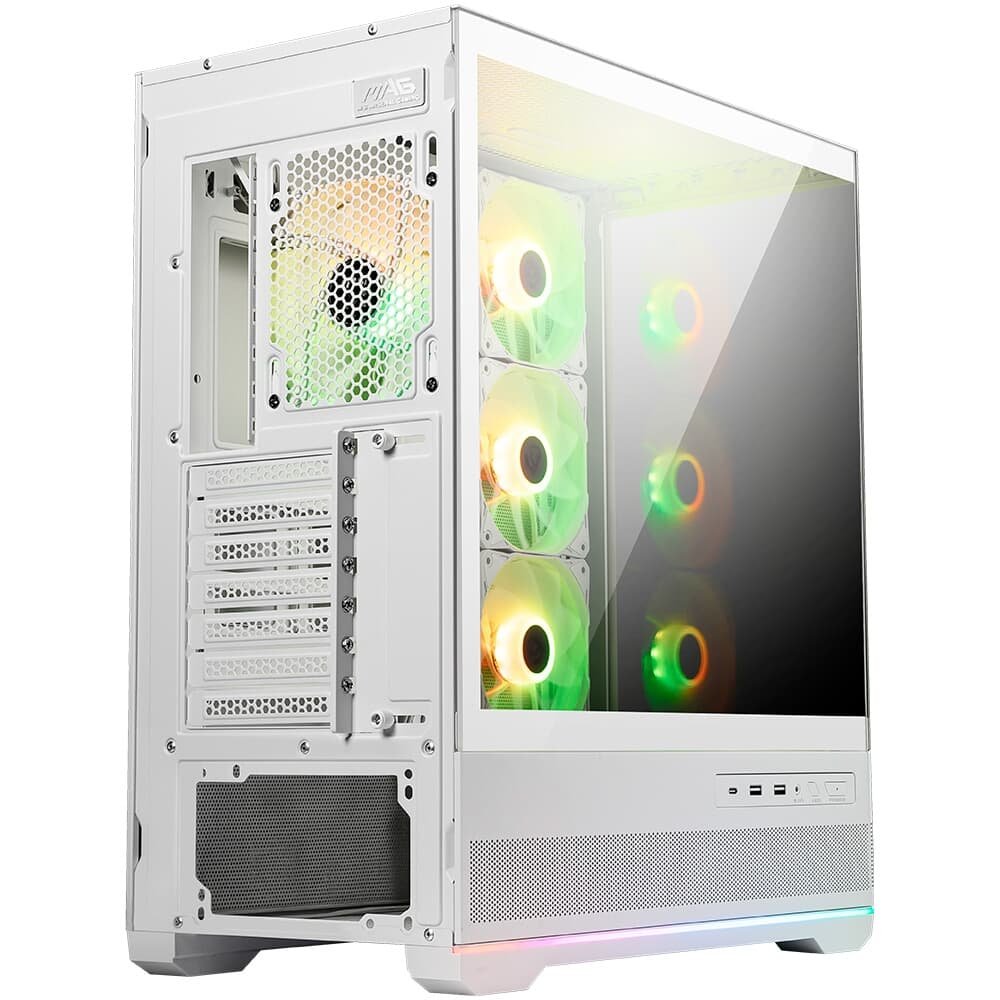 Gabinete Gamer ( Balão.info) Pano 110R PZ White, Mid Tower, Lateral em Vidro, 4x FANs ARGB, M-ATX, Branco - ( Balão.info - view 2