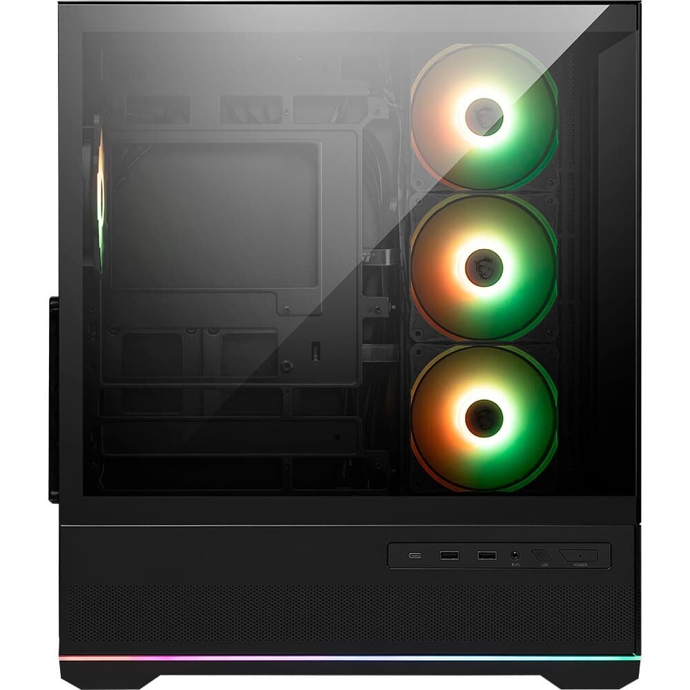 Gabinete Gamer MSI MAG Pano 110R PZ, Mid Tower, Lateral em Vidro, 4x FANs ARGB, M-ATX, Preto - PANO110RPZ - view 10