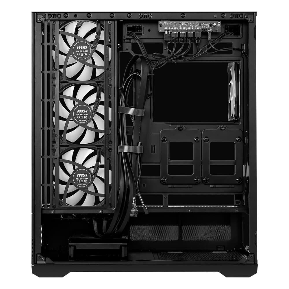 Gabinete Gamer MSI MAG Pano 110R PZ, Mid Tower, Lateral em Vidro, 4x FANs ARGB, M-ATX, Preto - PANO110RPZ - view 6