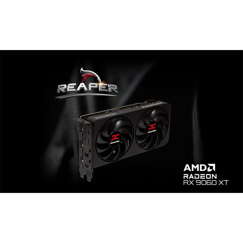 Imagem 8 de 9 do produto Placa de Vídeo PowerColor RX 9060 XT Reaper AMD Radeon, 8GB, GDDR6, 128bits, OpenGL 4.6, RDNA 4 - RX9060XT 8G-A