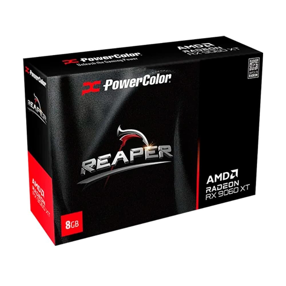 Imagem 9 de 9 do produto Placa de Vídeo PowerColor RX 9060 XT Reaper AMD Radeon, 8GB, GDDR6, 128bits, OpenGL 4.6, RDNA 4 - RX9060XT 8G-A
