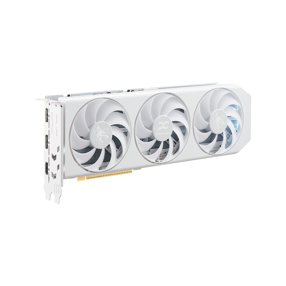 Placa de Vídeo PowerColor RX 9060 XT Hellhound Spectral White AMD Radeon, 16GB, GDDR6, Tripe Fan, OpenGL 4.6 - RX9060XT 16G-L/OC/WHITE - view 3