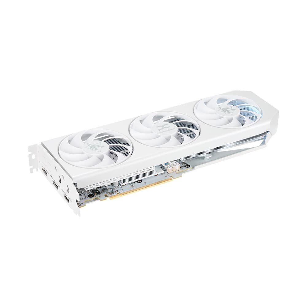 Placa de Vídeo PowerColor RX 9060 XT Hellhound Spectral White AMD Radeon, 16GB, GDDR6, Tripe Fan, OpenGL 4.6 - RX9060XT 16G-L/OC/WHITE - view 4