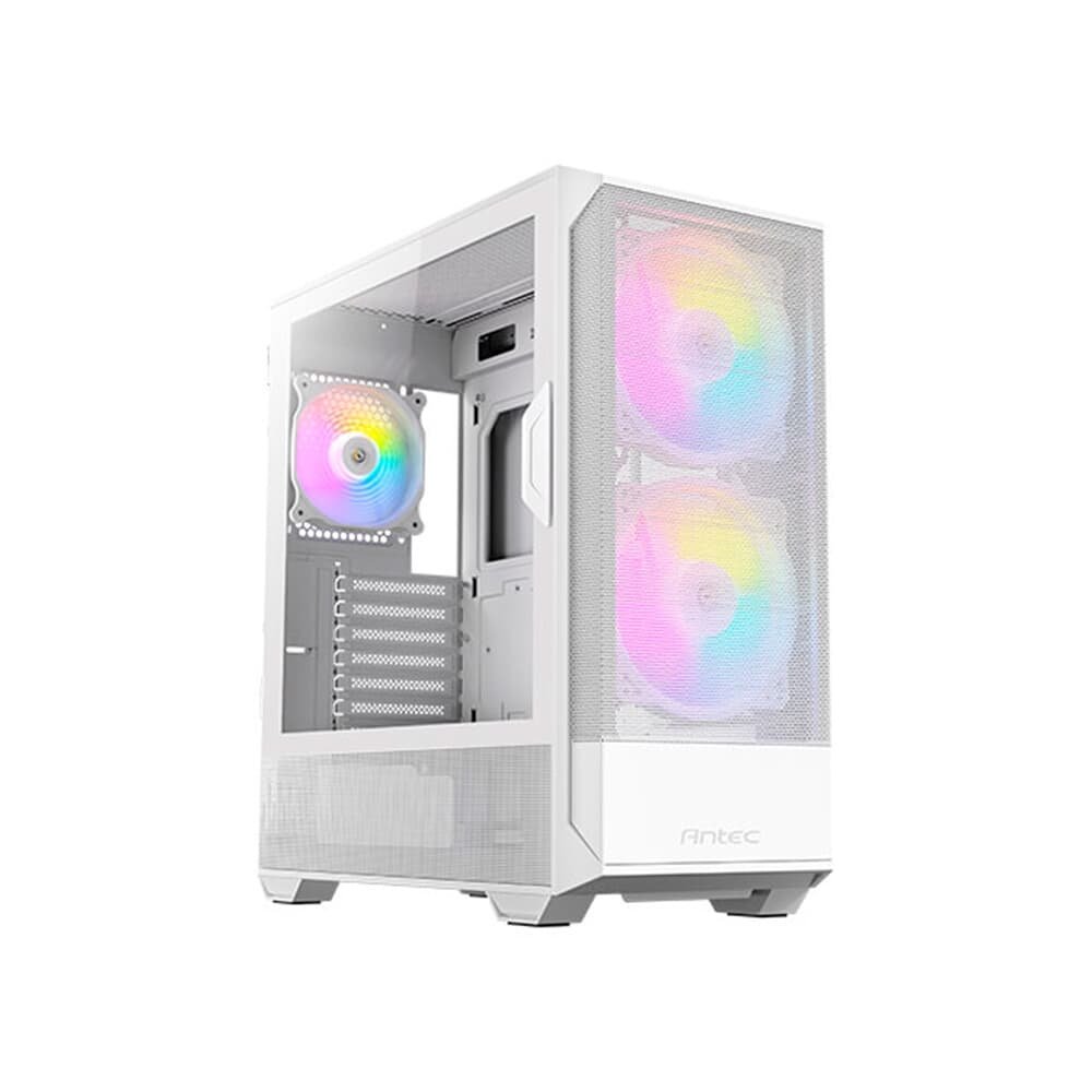 Gabinete Gamer Antec Nx416l, ARGB, Mid Tower, Lateral De Vidro, Branco - 0-761345-10016-8