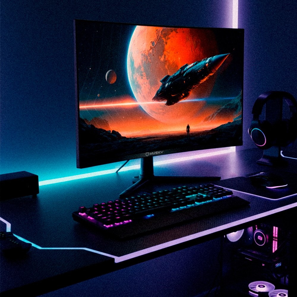 "Monitor Gamer Curvo Husky Boreal 27"", FHD, 180Hz, 1ms, Adaptive Sync, VA, DisplayPort e HDMI, HDR - HMG00527PT" - view 8