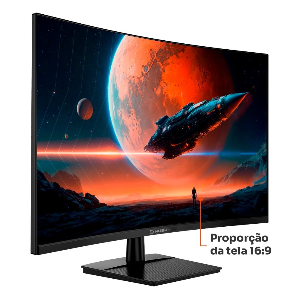 "Monitor Gamer Curvo Husky Boreal 31.5"", FHD, 260Hz, 1ms, Adaptive Sync, VA, DisplayPort e HDMI, HDR - HMG00732PT" - view 4