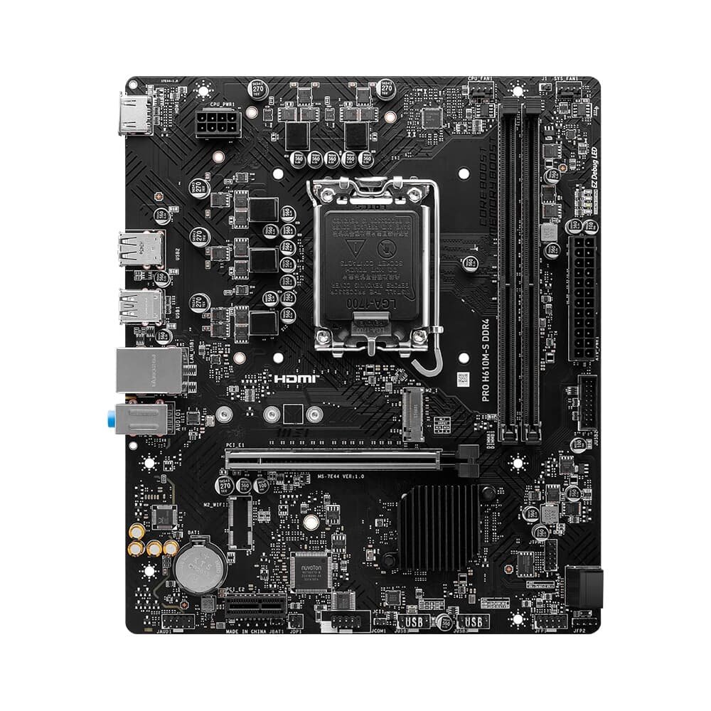 Imagem 2 de 7 do produto Placa Mãe MSI PRO H610M-S Intel Core, DDR4, mATX, Realtek ALC897 Codec - PROH610MSD4