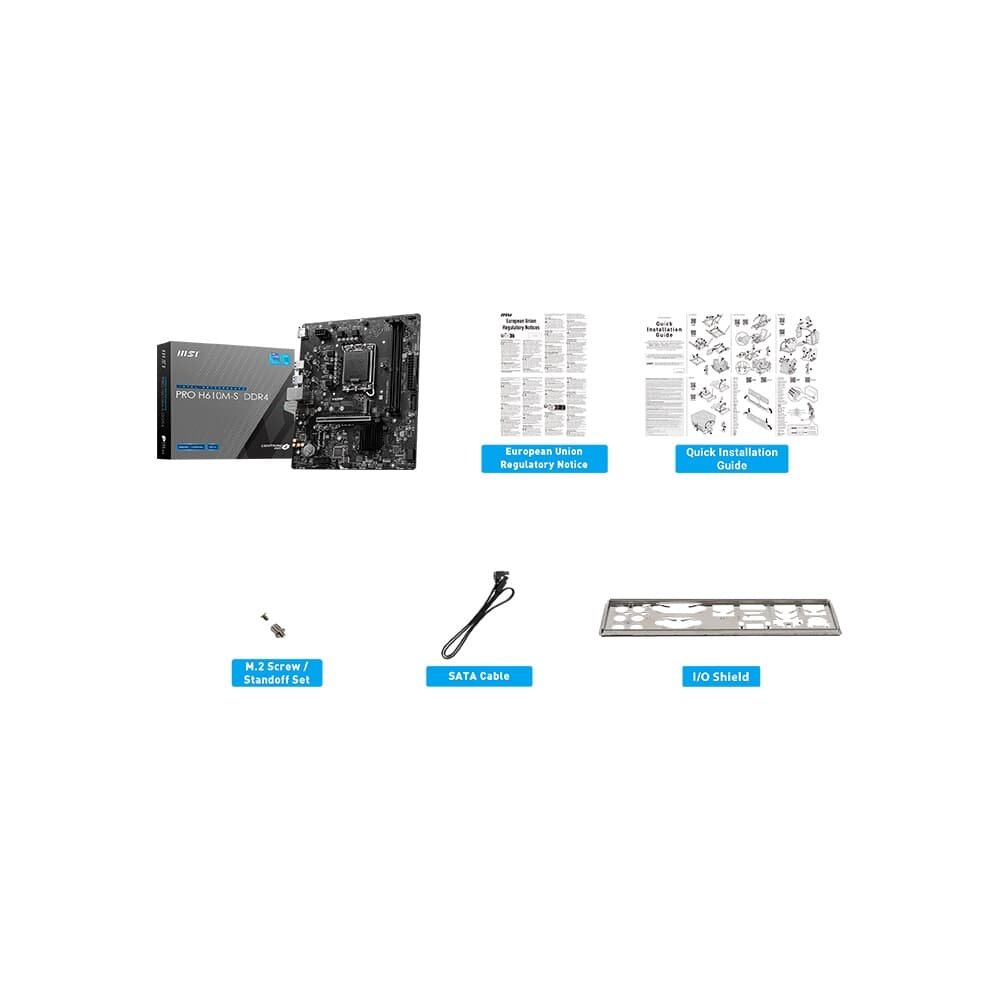 Imagem 7 de 7 do produto Placa Mãe MSI PRO H610M-S Intel Core, DDR4, mATX, Realtek ALC897 Codec - PROH610MSD4