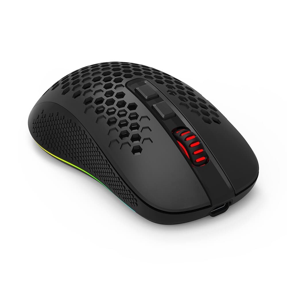 Imagem 3 de 9 do produto Mouse Sem Fio Gamer Redragon Hana M694 RGB, 7200 DPI, Ambidestro, 1000Hz, USB Tipo-C, Preto - M694-RGB