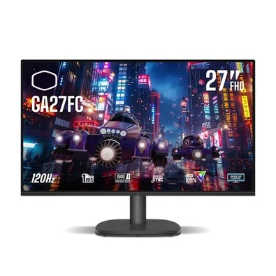 "Monitor Gamer Cooler Master 27"", FHD, 120Hz, 1ms, IPS, HDMI e VGA, Preto - GA27FC"