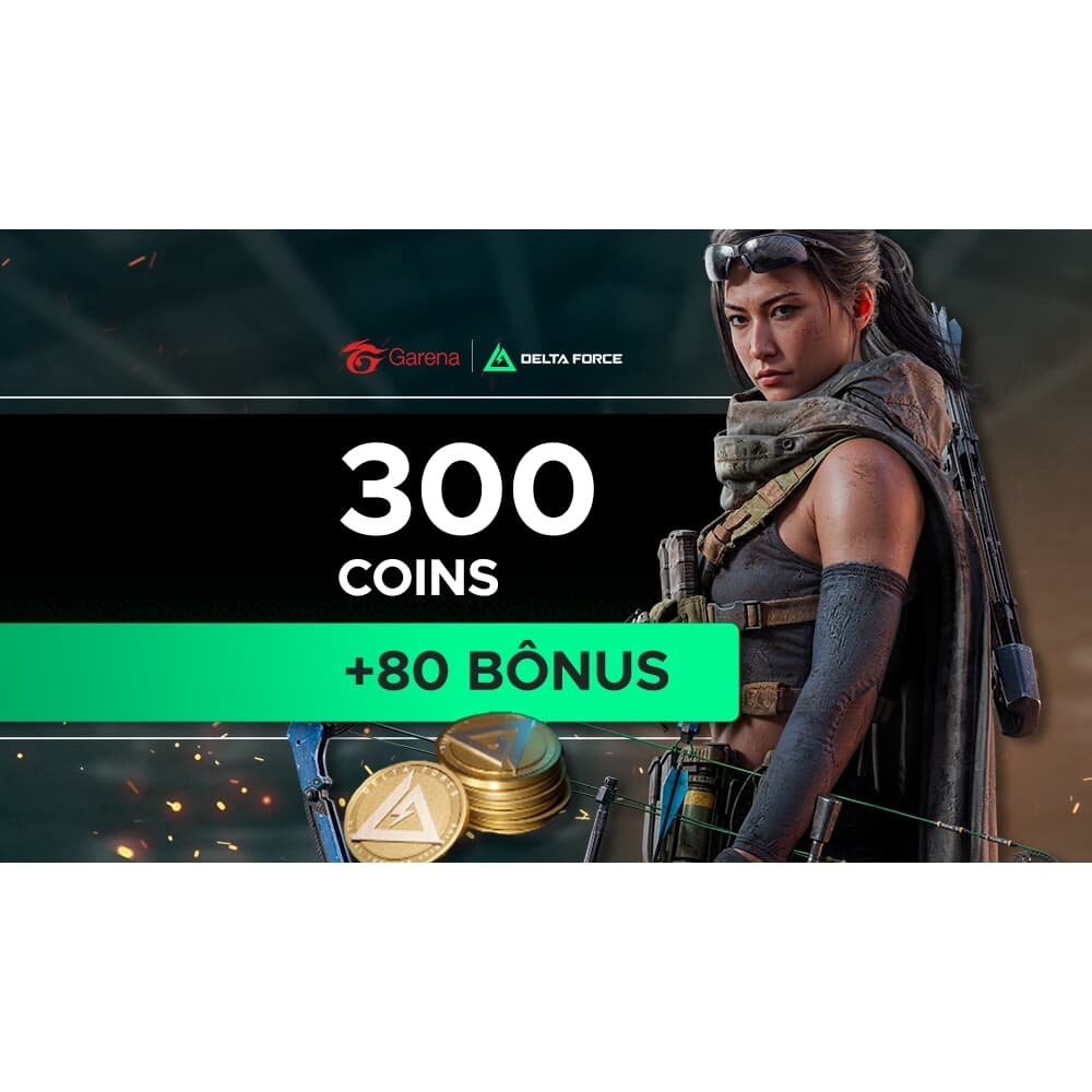 Garena Delta Force - 300 Delta Coins + Bônus de 80