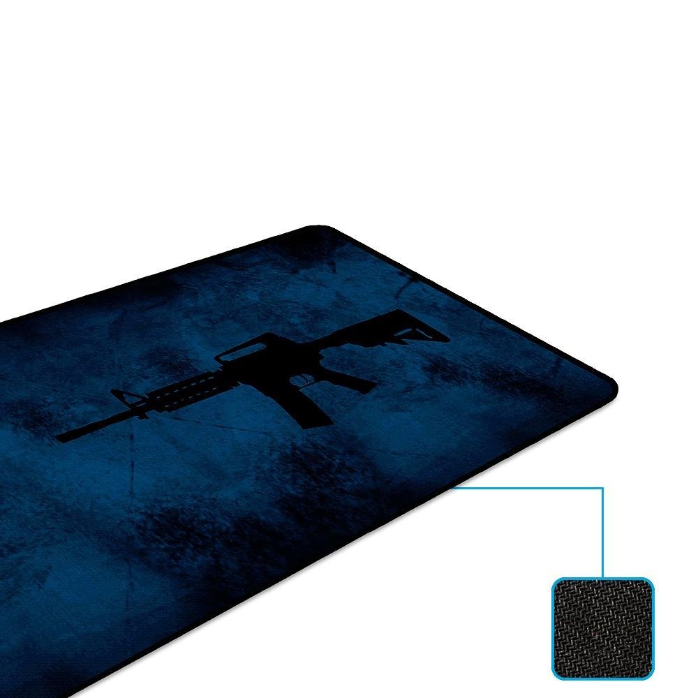 Mousepad Gamer Rise Mode Speed, M4A1, Estendido (900x300mm), Azul - RG-MP-06-M4A Mousepad Gamer Rise Mode Speed, M4A1, Estendido (900x300mm), Azul - RG-MP-06-M4A