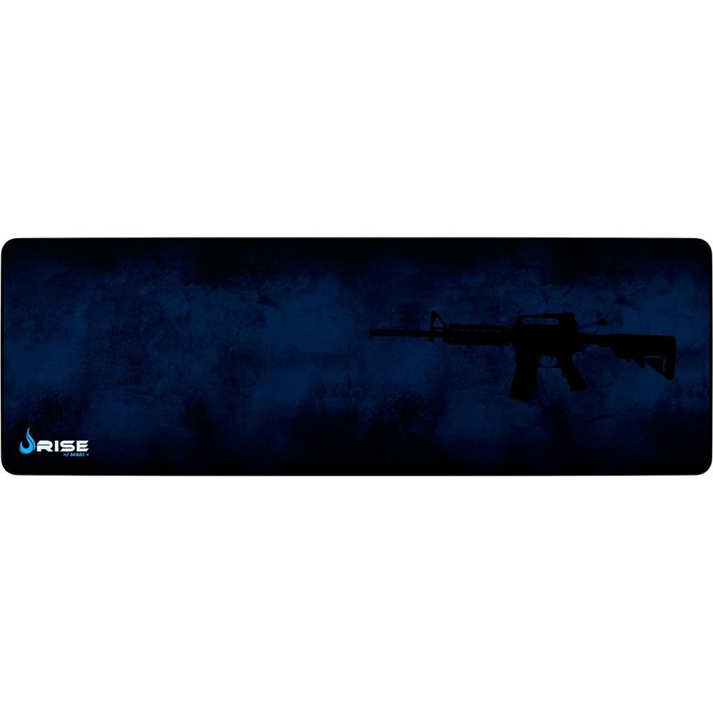 Mousepad Gamer Rise Mode Speed, M4A1, Estendido (900x300mm), Azul - RG-MP-06-M4A Mousepad Gamer Rise Mode Speed, M4A1, Estendido (900x300mm), Azul - RG-MP-06-M4A