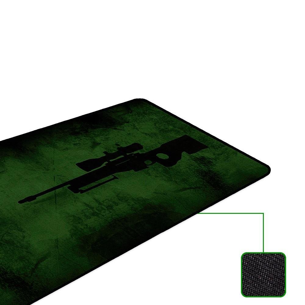Mousepad Gamer ( Balão.info) Speed, Sniper, Estendido (900x300mm), Verde, Borda Costurada - RG-MP-06-SNP - view 4