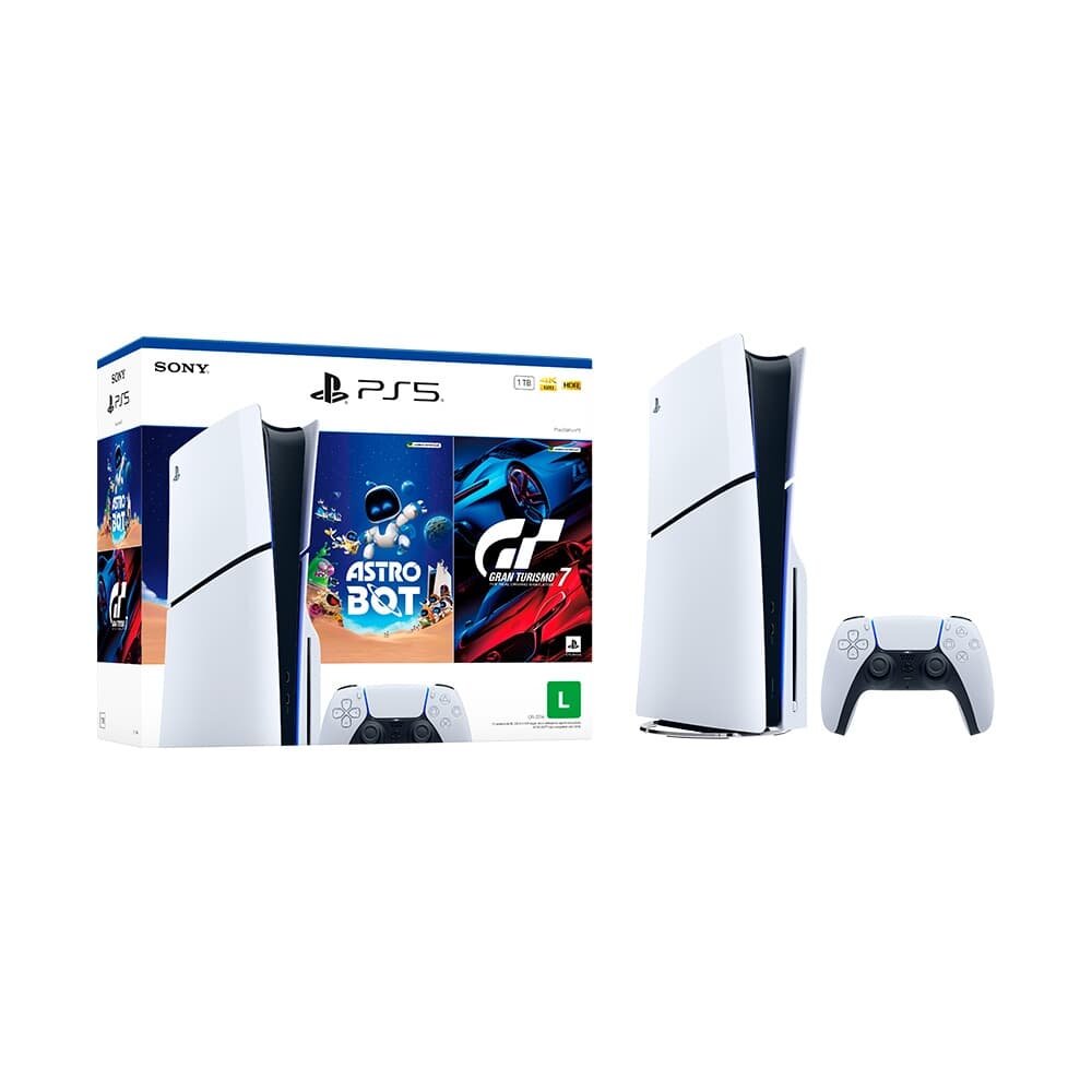Console Sony PlayStation 5 Slim + 2 Jogos | KaBuM!