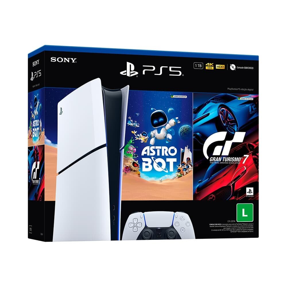 Console Sony PS5 5 Slim Digital + 2 Jogos | KaBuM!