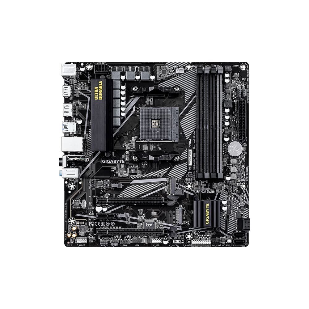 Placa Mãe Gigabyte B550M DS3H AC R2, AMD AM4, Micro ATX, DDR4, RGB, Wi-Fi, Bluetooth, Preto - B550M DS3H AC R2 - view 2