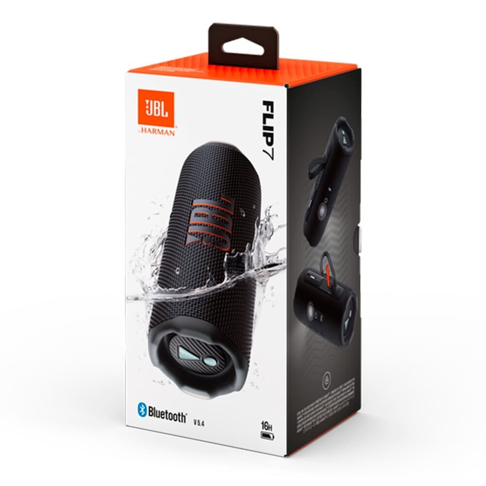 Caixa de Som Bluetooth Portátil JBL Flip 7, 35W RMS, À Prova d'Água IP68, Bateria de 14h, Auracast, Preta - JBLFLIP7BLKBR - view 7