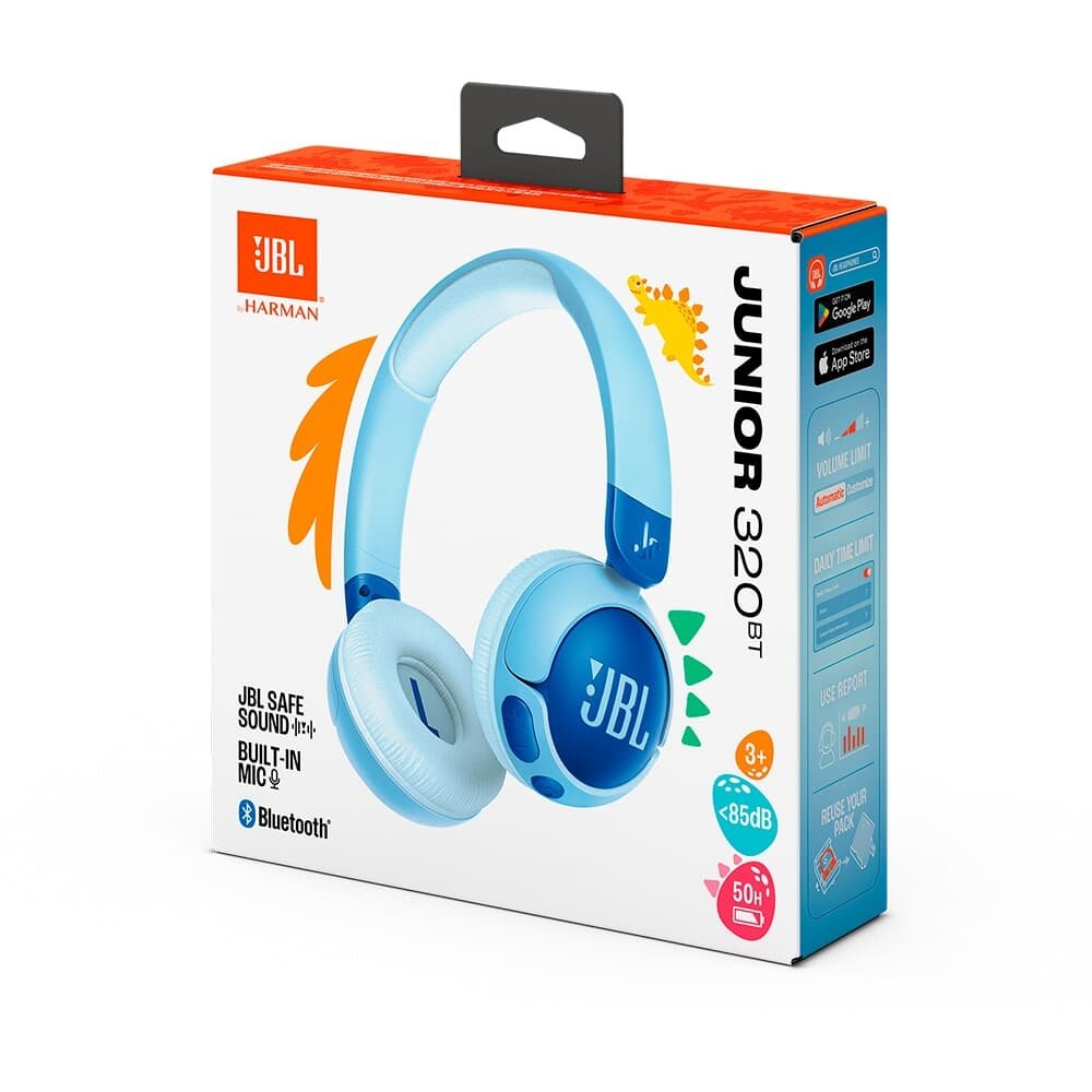 Fone de Ouvido Infantil Bluetooth JBL Junior 320BT, Limitador de Volume 85dB, Bateria até 50h, Azul - 28913833 - view 7