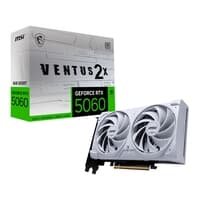 Kabum Placa de Vídeo MSI RTX 5060 8G VENTUS 2X OC WHITE Geforce NVIDIA, 8GB, GDDR7, 128 bits, 2535 MHz, DLSS 4, Ray Tracing - G5060-8V2CW image