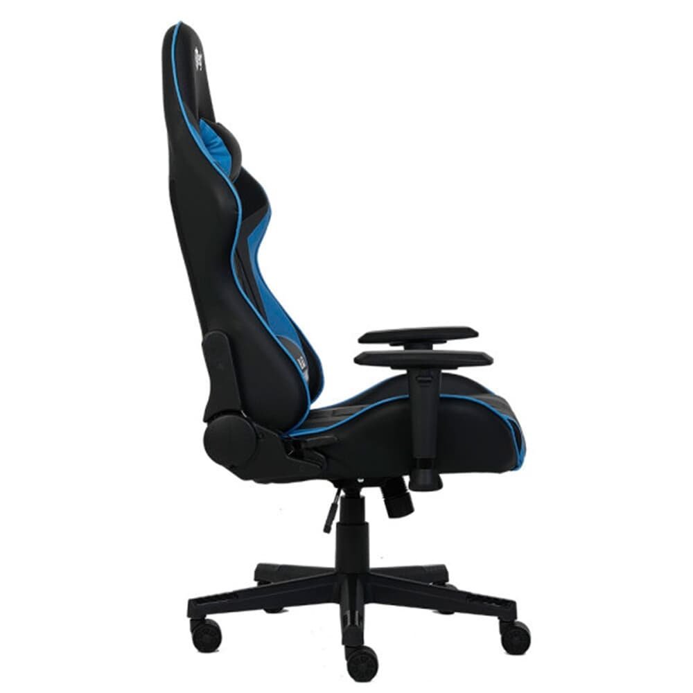 Cadeira Gamer ELG Black Hawk, Até 140 kg, Apoio Cervical, Encosto Reclinável, Apoio De Braços, Ajuste De Altura, Preto e Azul - CH05BKBL - view 2