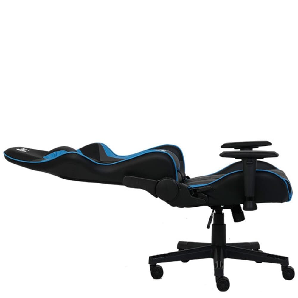 Cadeira Gamer ELG Black Hawk, Até 140 kg, Apoio Cervical, Encosto Reclinável, Apoio De Braços, Ajuste De Altura, Preto e Azul - CH05BKBL - view 6