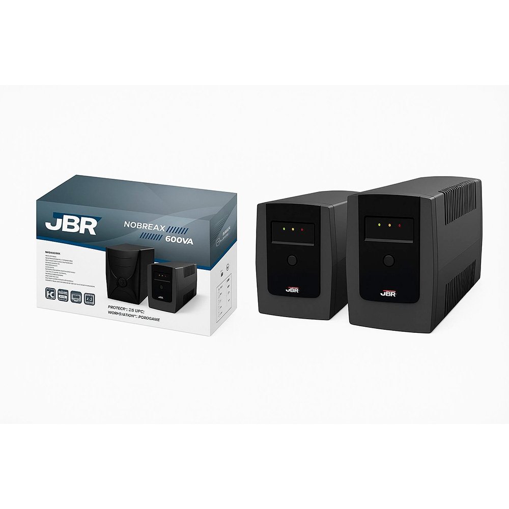 Nobreak JBR Guard, 600 VA, Mono, 120-120v, Preto - ( Balão.info - foto 4